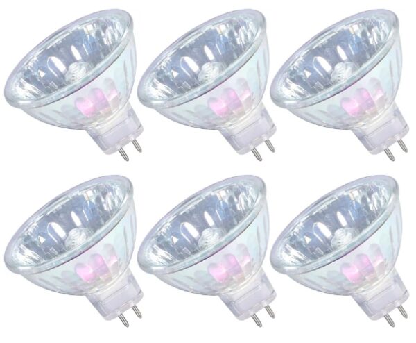 MR16 Halogen Bulbs 50W 12V GU5.3 Spotlight 2 Pin Base 36°Beam Angle Warm White Dimmable Bin-Pin Base Track Light Bulbs MR16 Bulbs with Clear Glass Cover 6 Pack | EZ Auction