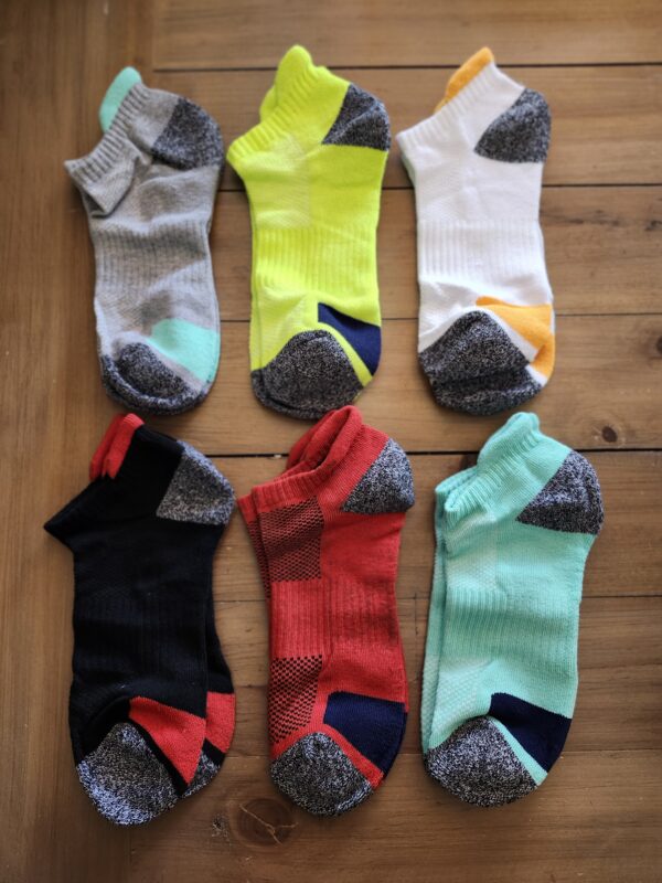 JOYNÉE Mens Ankle Athletic Low Cut Socks Running Sports Cushioned Sock for Men 6 Pack | EZ Auction
