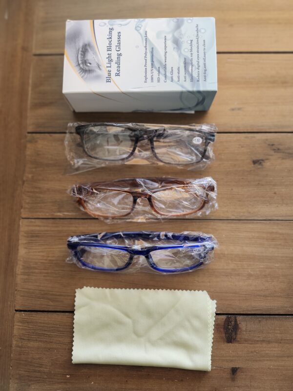 3 Pack Reading Glasses Blue Light Blocking,Reading Glasses for Women Men,Anti UV/Glare Filter Lightweight Eyeglasses | EZ Auction