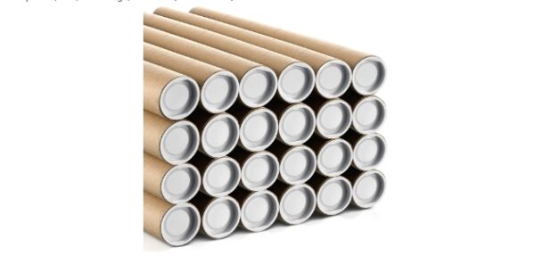 24 Pcs Kraft Mailing Tubes with Caps Kraft Cardboard Tubes Shipping Tubes Poster Tubes for Mailing, Storing and Protecting Documents, Blueprints, Art, Drawings, Posters (2 x 12 Inch) | EZ Auction