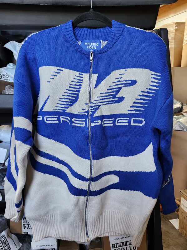 ***SIZE M***Aelfric Eden Cardigan Sweater Speed Racing Cardigan Unisex Full Zip Up Casual Crewneck Vintage Oversized Couple Jackets | EZ Auction