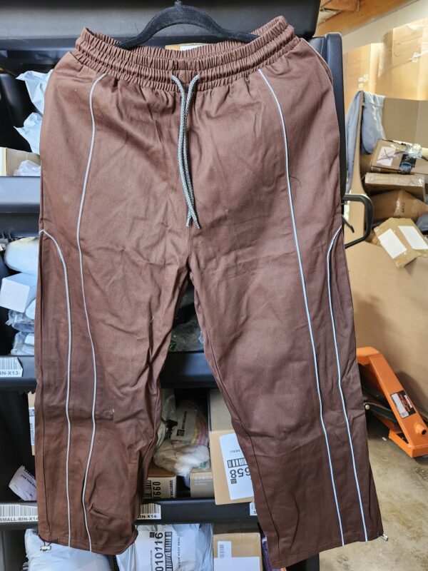 ***SIZE S*** NEV Solid Reflective Strip Drawstring Pants | EZ Auction