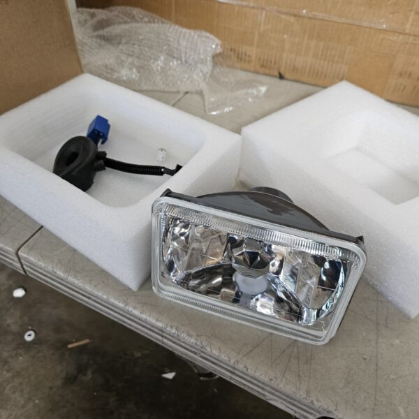 Spec-D Tuning 4X6 Chrome Sealed Beam H4 Headlights Square Lamps Pair Head Light Assembly Left + Right Pair | EZ Auction