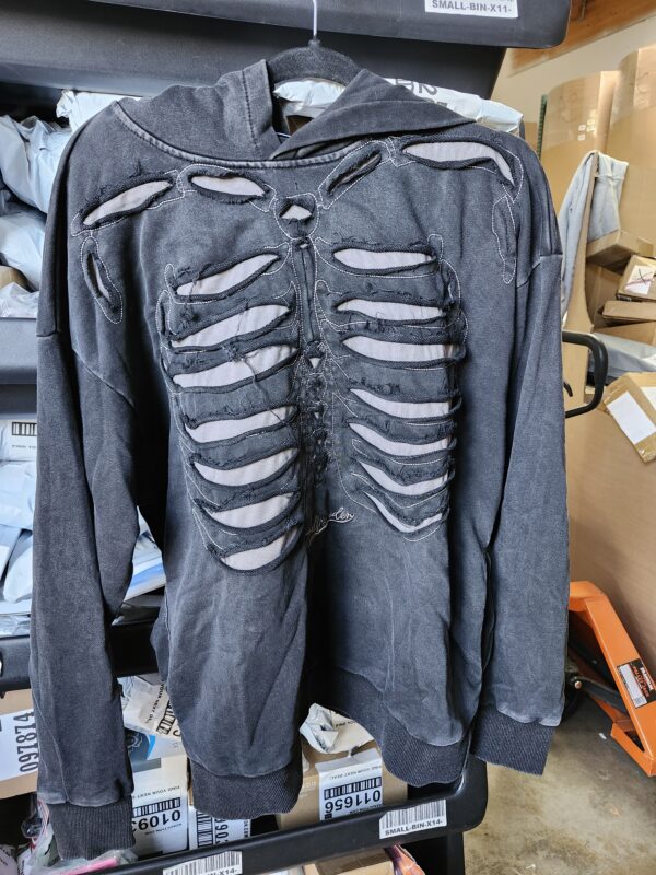 ***SIZE S*** Aelfric Eden Distressed Skeleton Elements Hoodie | EZ Auction