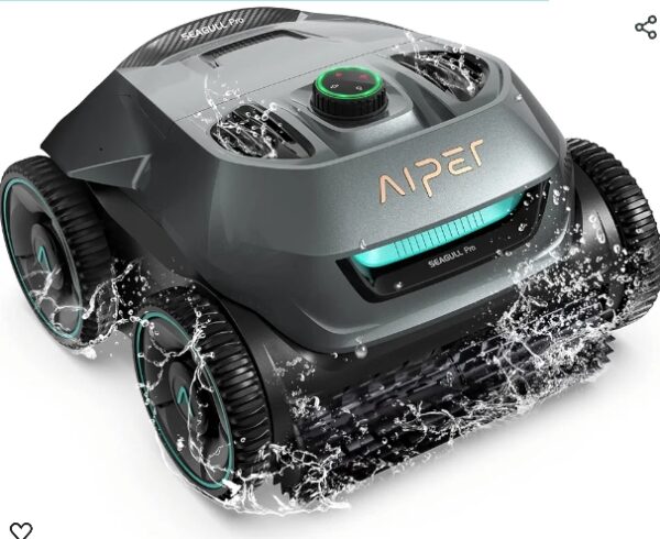 Aiper Cordless Robotic Pool Cleaner for Inground Pools, Wall Climbing Automatic Pool Robot Cleaner with Powerful Suction/Smart Navigation/Top Load Filters for Above/In-Ground Pools | EZ Auction