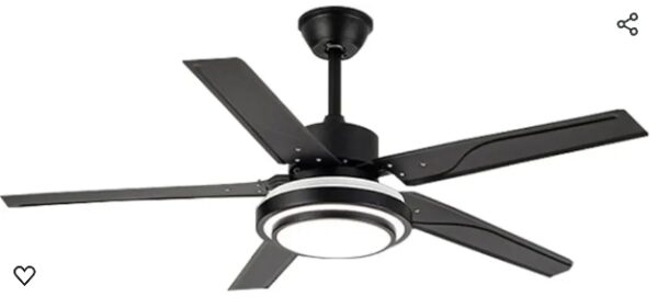 Ceiling Fans with Lights,42 Inch with Remote Control and with Lights,6 Speed,LED Dimmable,Reversible Modern Ceiling Fan for Bedroom,Indoor Black Fan,5 Blades Fan | EZ Auction