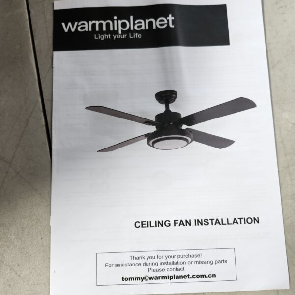 Ceiling Fans with Lights,42 Inch with Remote Control and with Lights,6 Speed,LED Dimmable,Reversible Modern Ceiling Fan for Bedroom,Indoor Black Fan,5 Blades Fan | EZ Auction
