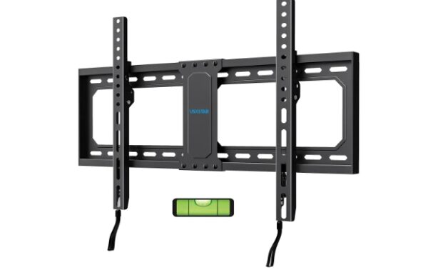 Fixed TV Wall Mount for 37-82 Inch TVs, Low Profile TV Mount Fits 16", 18", 24" Studs, Wall Mount TV Bracket with Quick Release Lock, Max VESA 600x400mm, Holds up to 132 lbs by USX STAR | EZ Auction