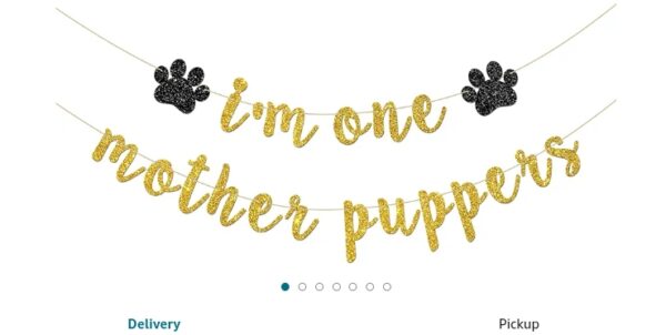 I' One Mother Puppers Banner, Dog Pupper 1st Birthday Party Decorations, Dog Birthday Party Decorations Gold Glitter | EZ Auction