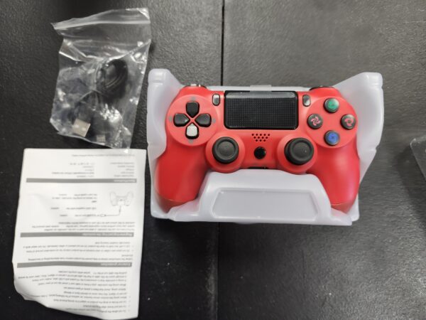 ***PICTURE FOR REFERENCE***PS4 Controller, Compatible with PS4/PS4 Slim/PS4 Pro with 3.5mm Headphone Jack & 800mAh Built-in Battery Wireless Controller for PS4/PS4 Slim/PC, Dual Vibration&Turbo, Red | EZ Auction