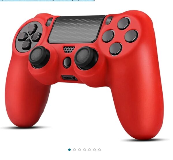 ***PICTURE FOR REFERENCE***PS4 Controller, Compatible with PS4/PS4 Slim/PS4 Pro with 3.5mm Headphone Jack & 800mAh Built-in Battery Wireless Controller for PS4/PS4 Slim/PC, Dual Vibration&Turbo, Red | EZ Auction