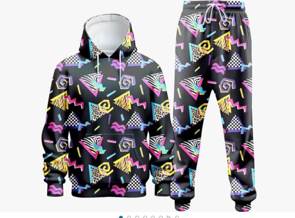 Size L, Men's 80s 90s Tracksuit Athletic Long Sleeve Hoodie Sweatsuit Jogging Suits 80s 90s Outfit for Men | EZ Auction