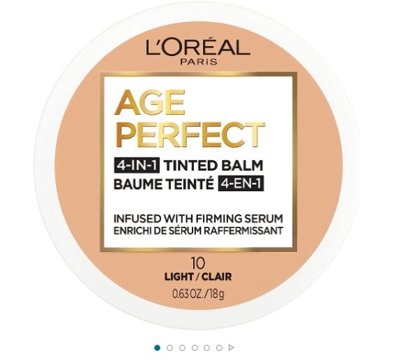 L'Oreal Paris Age Perfect 4-in-1 Tinted Face Balm Foundation with Firming Serum, Light 10, 0.61 Ounce | EZ Auction