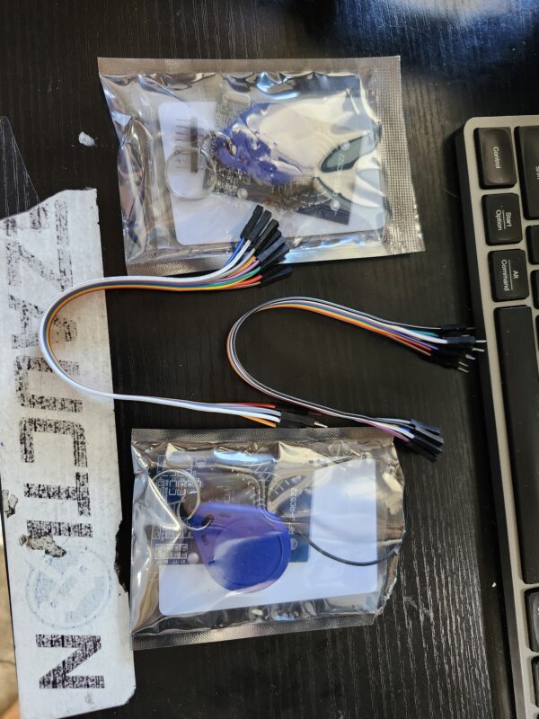 2Pcs RFID Reader Writer Starter Kit for Arduino Raspberry Pi（RC522 Sensor Module + S50 Blank Card + Key Ring + Jumper Wires） | EZ Auction