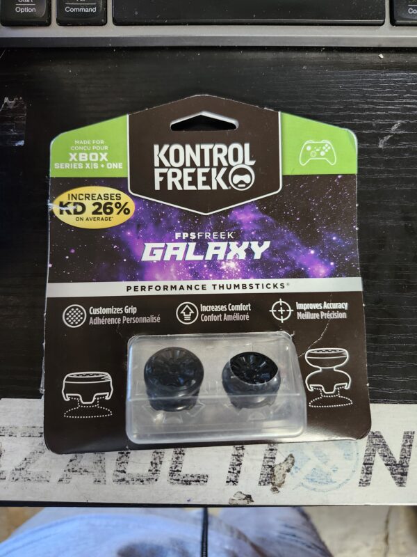 KontrolFreek FPS Freek Galaxy Black for Xbox One and Xbox Series X Controller | 2 Performance Thumbsticks | 1 High-Rise, 1 Mid-Rise | Black (Limited Edition) | EZ Auction