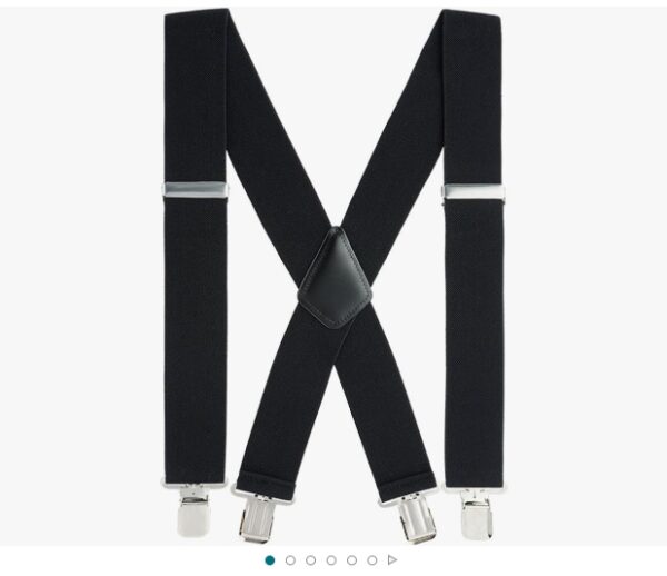 Grade Code Suspenders for Men, with Heavy Duty Clip Wide X-Back for Work | EZ Auction