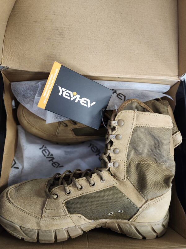 ***SIZE 9***YEVHEV Combat Boots for Men Lightweight Military Tactical Shoes for Hiking Work Breathable Desert Boots | EZ Auction