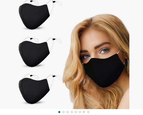 Arcarius Reusable Protective Face Masks, 3 Pack, Washable with Adjustable Ear Straps, Breathable Comfort for Adults Teens USA | EZ Auction
