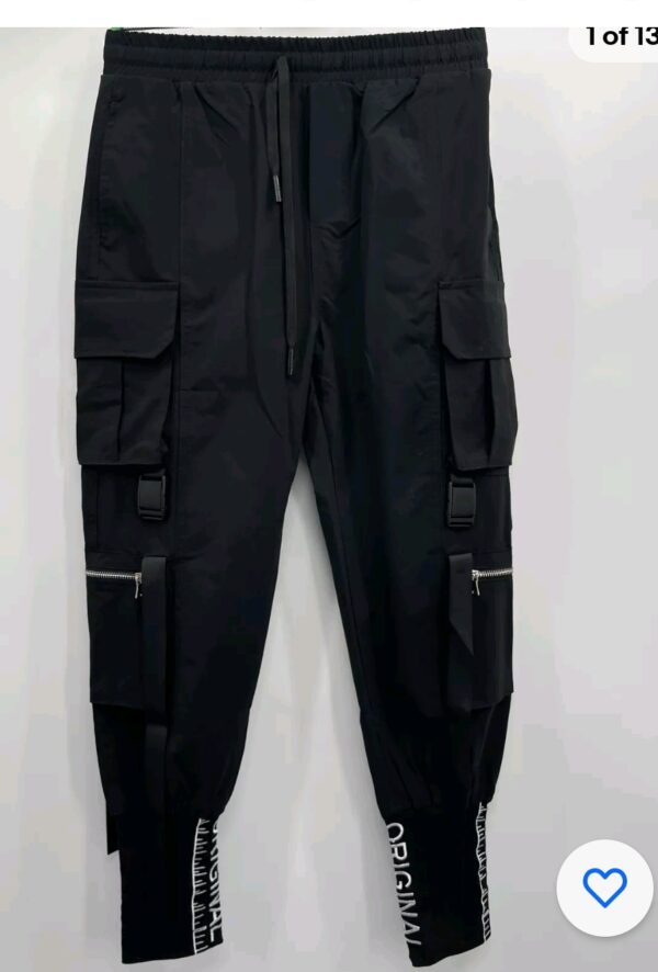 Aelfric Eden Men's Black Joggers Pants Multi-Pockets Outdoor Casual | EZ Auction
