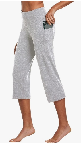BALEAF Yoga Pants for Women Capris High Waist Leggings with Pockets ...