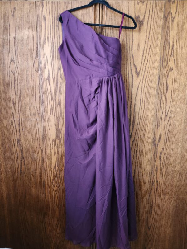 Womens Bridesmaid Dress Grape Purple One Shoulder Style | EZ Auction