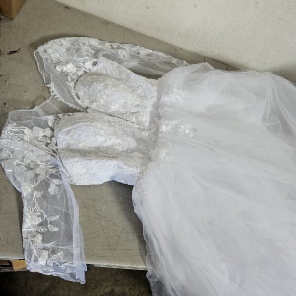 SIZE 10* Plus Size Sweetheart Princess Lace up Corset Wedding Dresses for Bride with Train Bridal Ball Gown Long | EZ Auction