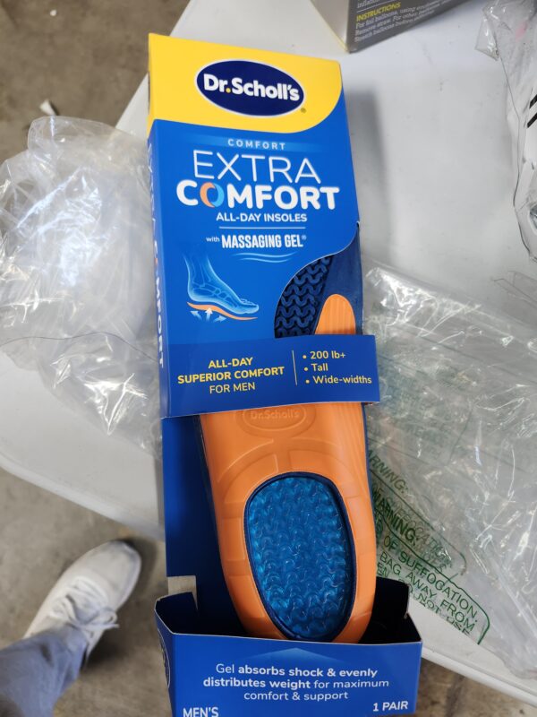 Dr. Scholl’s Extra Support Insoles Superior Shock Absorption and Reinforced Arch Support for Big & Tall Men to Reduce Muscle Fatigue So You Can Stay on Your Feet Longer (for Men's 8-14) | EZ Auction