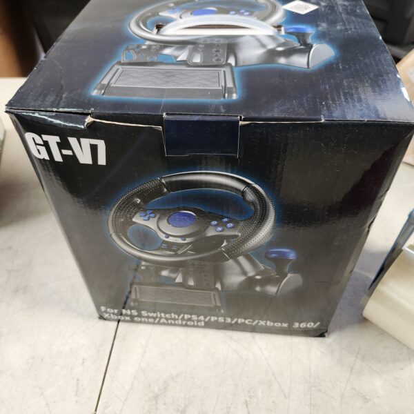 Steering Wheel GT-V7, PC Gaming Racing Wheel Opened Box (Factory Box Damaged) | EZ Auction