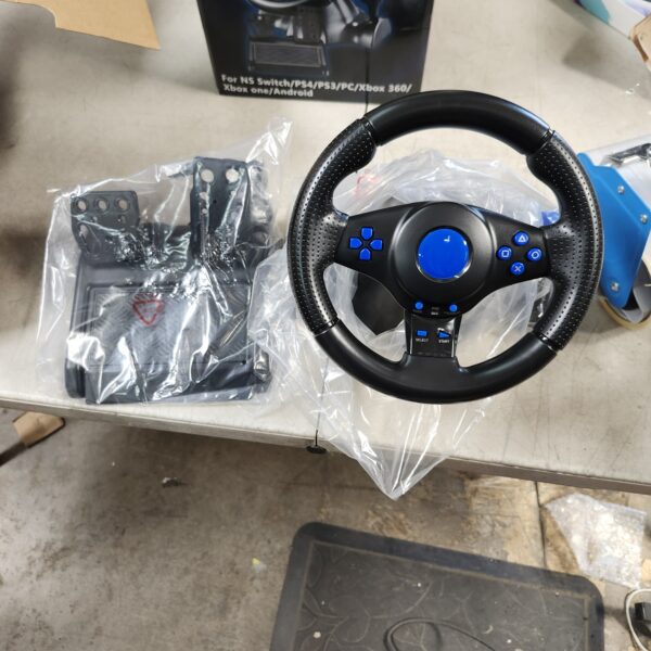 Steering Wheel GT-V7, PC Gaming Racing Wheel Opened Box (Factory Box Damaged) | EZ Auction