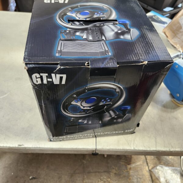 Steering Wheel GT-V7, PC Gaming Racing Wheel Opened Box (Factory Box Damaged) | EZ Auction