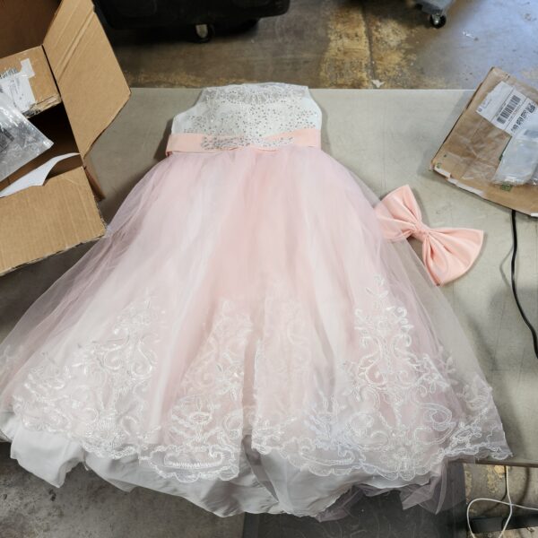 ***SIZE 8-9- **** NNJXD Girls Princess Lilac Pageant Long Dress Kids Tulle Prom Ball Gowns | EZ Auction