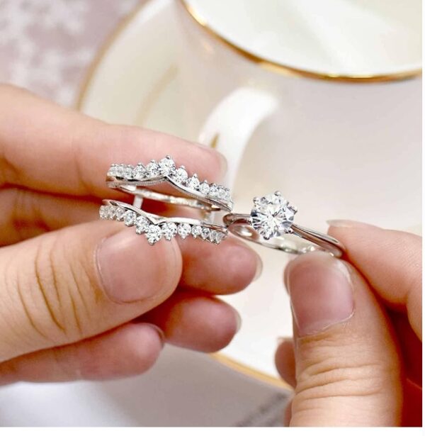 SIZE 6* Wuziwen Vintage Wedding Ring Guard Enhancers Engagement Rings for Women Sterling Silver | EZ Auction