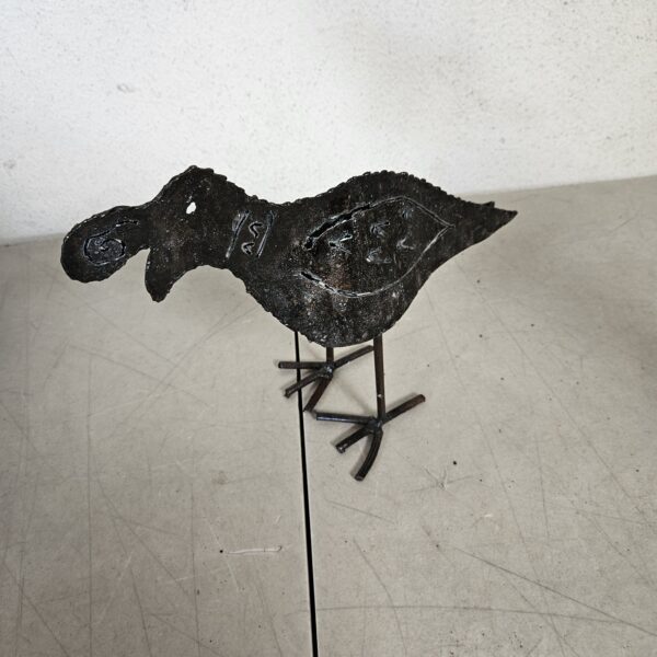 10'' quail bird garden decoration handcrafted from metal | EZ Auction