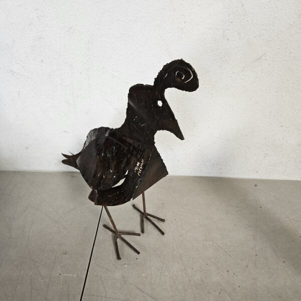 10'' quail bird garden decoration handcrafted from metal | EZ Auction