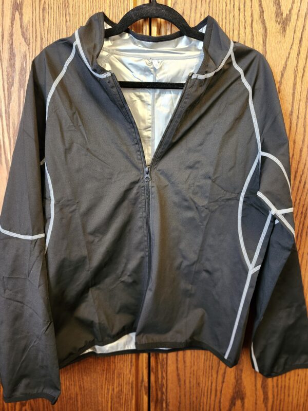 ***Size 3XL***LAZAWG Sauna Suit for Men Sweat Sauna Jacket Long Sleeve Workout Zipper Sweat Top Gym Fitness Sauna Shirt | EZ Auction