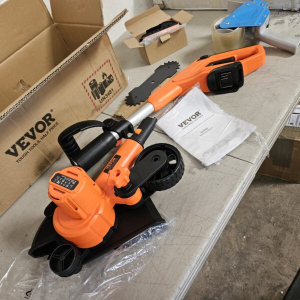 VEVOR Lawn Edger, 20 V Battery Powered Cordless Edger, 9-inch Blade Edger Lawn Tool with 3-Position Blade Depth, Battery and Charger Included, for Lawns, Driveways, Borders, and Sidewalk Edges | EZ Auction