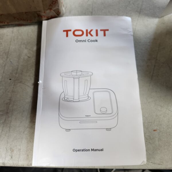 TOKIT Omni Cook Chef Robot, Smart Cooking Machine - Stand Mixer, Slow Cooker, Chopper, Juicer, Blender, Sous-Vide, Knead, Sauté, Yogurt Maker, Weigh, 10 Speed, 3000+ Free Recipes, 95°F-356℉, 2.2QT | EZ Auction