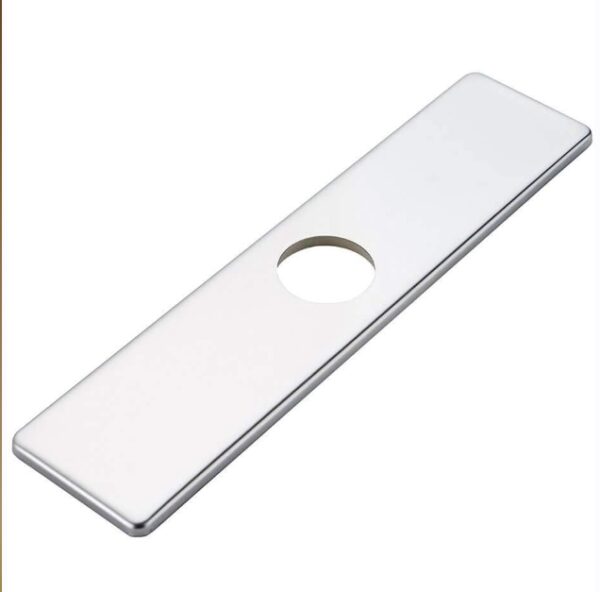 10 Inch Kitchen Or Bathroom Sink Faucet Base Plate Hole Cover Deck Plate Escutcheon Chrome Square 304 Stainless Steel | EZ Auction