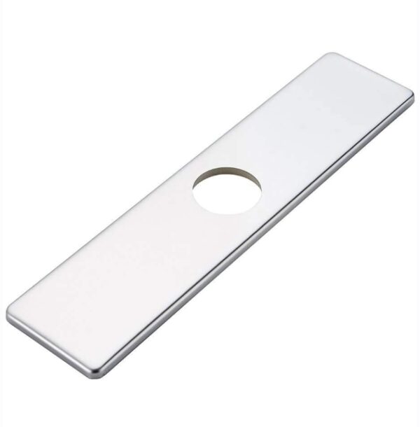 10 Inch Kitchen Or Bathroom Sink Faucet Base Plate Hole Cover Deck Plate Escutcheon Chrome Square 304 Stainless Steel | EZ Auction