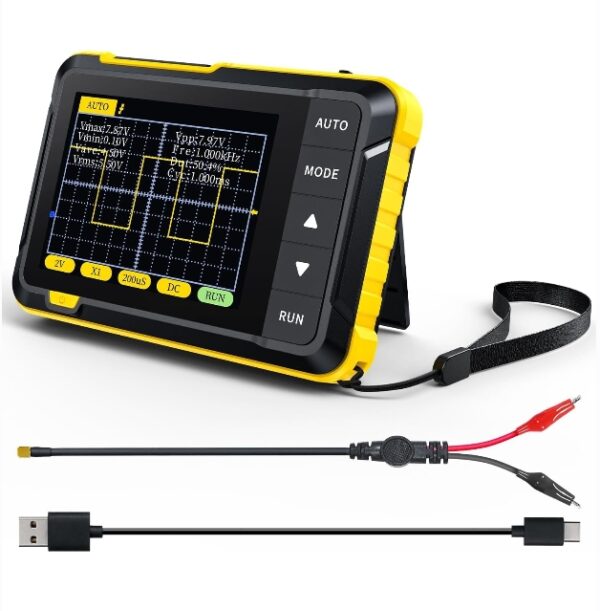 Digital Oscilloscope DSO152, Handheld Portable Automotive Oscilloscope with 2.8 inch TFT, 2.5MS/s High Sampling Rate, 200KHz Bandwidth, Trigger Function Auto/Normal/Single | EZ Auction