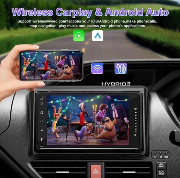 Android Car Stereo for Toyota 4Runner Camry Corolla Highlander RAV4 with Wireless Carplay Android Auto, 7 Inch Touchscreen Car Radio with Bluetooth GPS Navigation FM Radio | EZ Auction