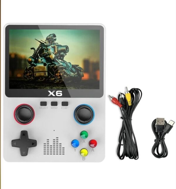 X6 3.5Inch IPS Portable Handheld Game Console Screen Dual Joystick 11 Simulators GBA Video 10000+ Classic Games Gift (White- Single) | EZ Auction