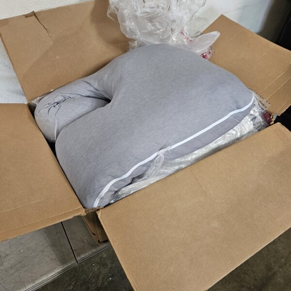 Meiz Pregnancy Pillow, U Shaped Pregnancy Body Pillow with Zipper Removable Cover (Gray- Velvet) | EZ Auction
