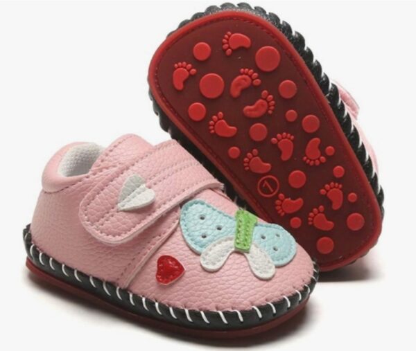 ***Size 3 Toddler***HsdsBebe Baby Boys Girls Pu Leather Hard Bottom Walking Sneakers Toddler Rubber Sole First Walkers Infant Cartoon Slippers Crib Shoes | EZ Auction