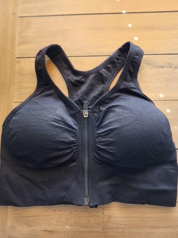 ***Size Large***ohlyah Women's Zipper Front Closure Sports Bra Racerback Yoga Bras | EZ Auction