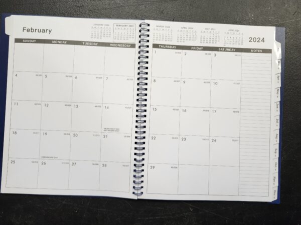 2024-2025 Monthly Planner - Monthly Planner/Calendar 2024-2025, Jul. 2024 - Dec. 2025, 9'' x 11'', 18 Months Planner, Sticky Tabs, Back Pocket - Navy | EZ Auction