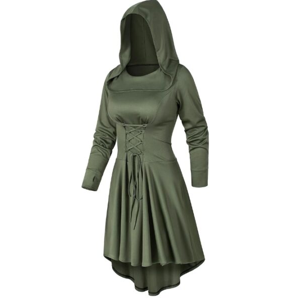 ***SIZE XL***Irtysh Womens Base Vintage High Low Pullover Medieval Hooded Robe Cloak Dress Costumes Cosplay Net Leggings Set | EZ Auction