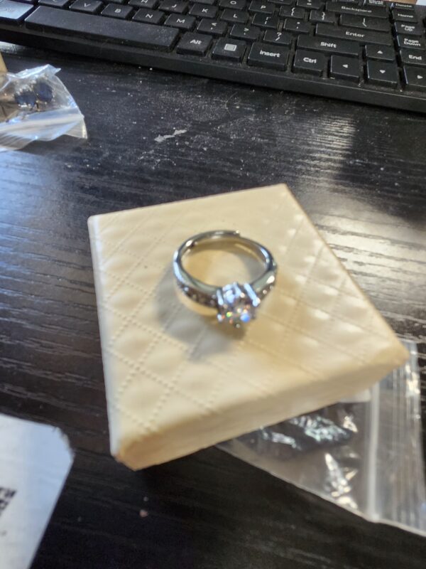 Xaawer Art Delicate American Diamond/Cubic Zirconia/moissanite diamond Silver/Rose Gold Plated Elegant Adjustable Ring for Women/Girls | EZ Auction