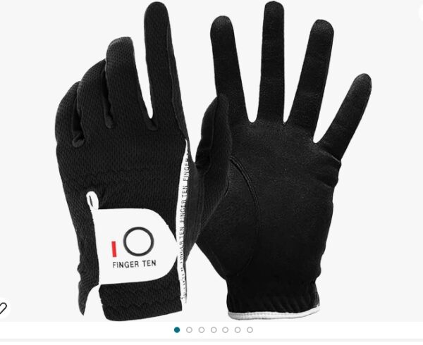 Size L, FINGER TEN Men’s Golf Glove Left Hand Right Handed Golfer Rain Grip 1 Pack, Durable Fit for Hot Wet All Weather Small Medium Large XL XXL 3XL | EZ Auction