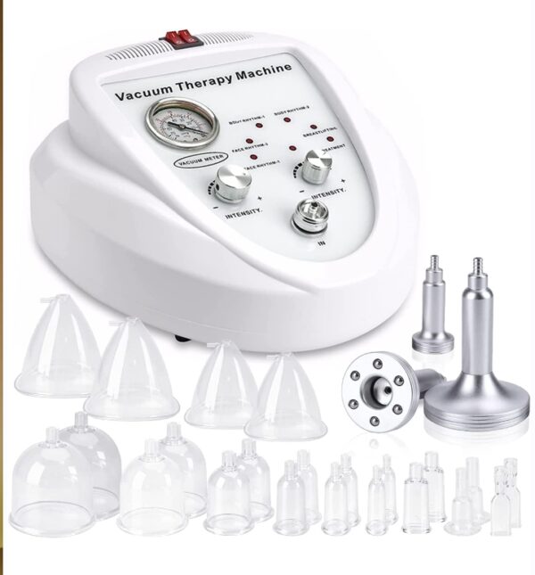 Titoe Vacuum Therapy Machine, Multifunction Back Vacuum Cupping Set 0-75Cmgh Vacuum Cupping Massager with 30 Vacuum Cups and 3 Metal Guasha Head | EZ Auction